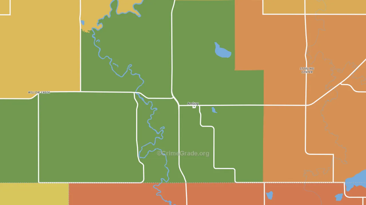 Amboy, MN Map of Assault Rates
