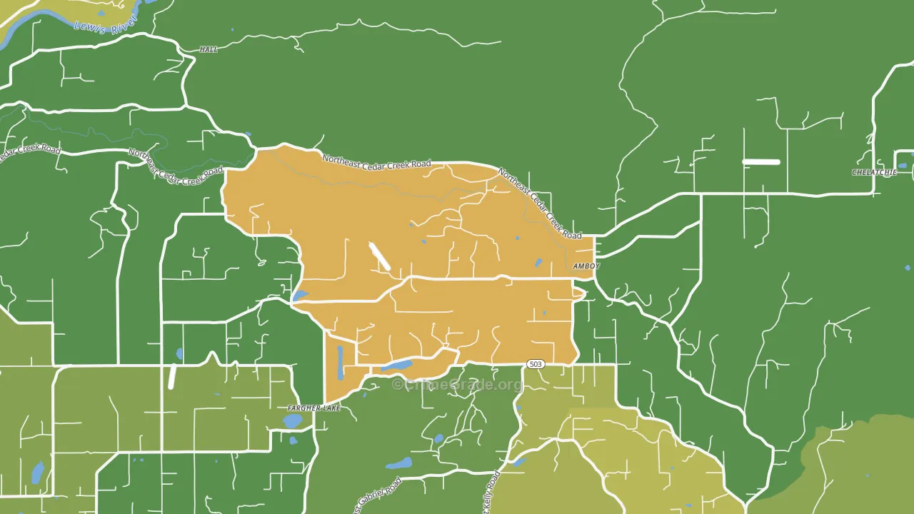 Amboy, WA Map of Assault Rates