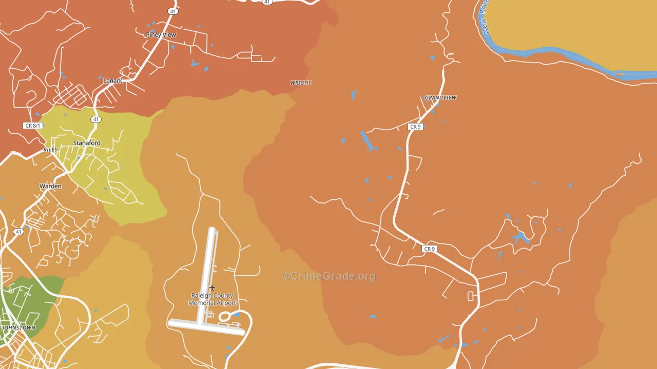 Ameagle, WV Map of Assault Rates