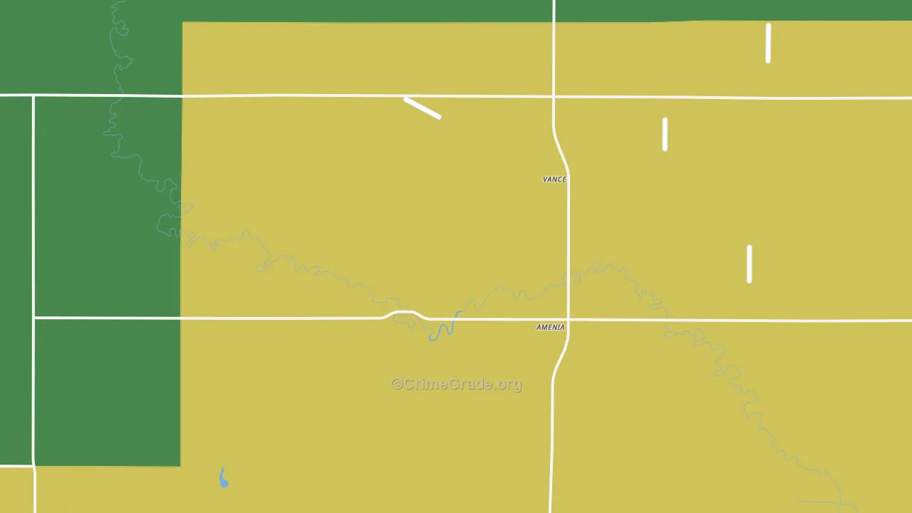 Amenia, ND Map of Assault Rates