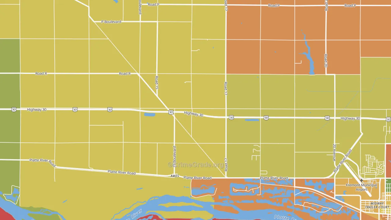 Ames, NE Map of Assault Rates