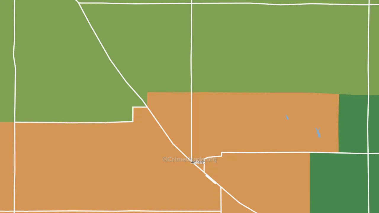 Amherst, NE Map of Assault Rates
