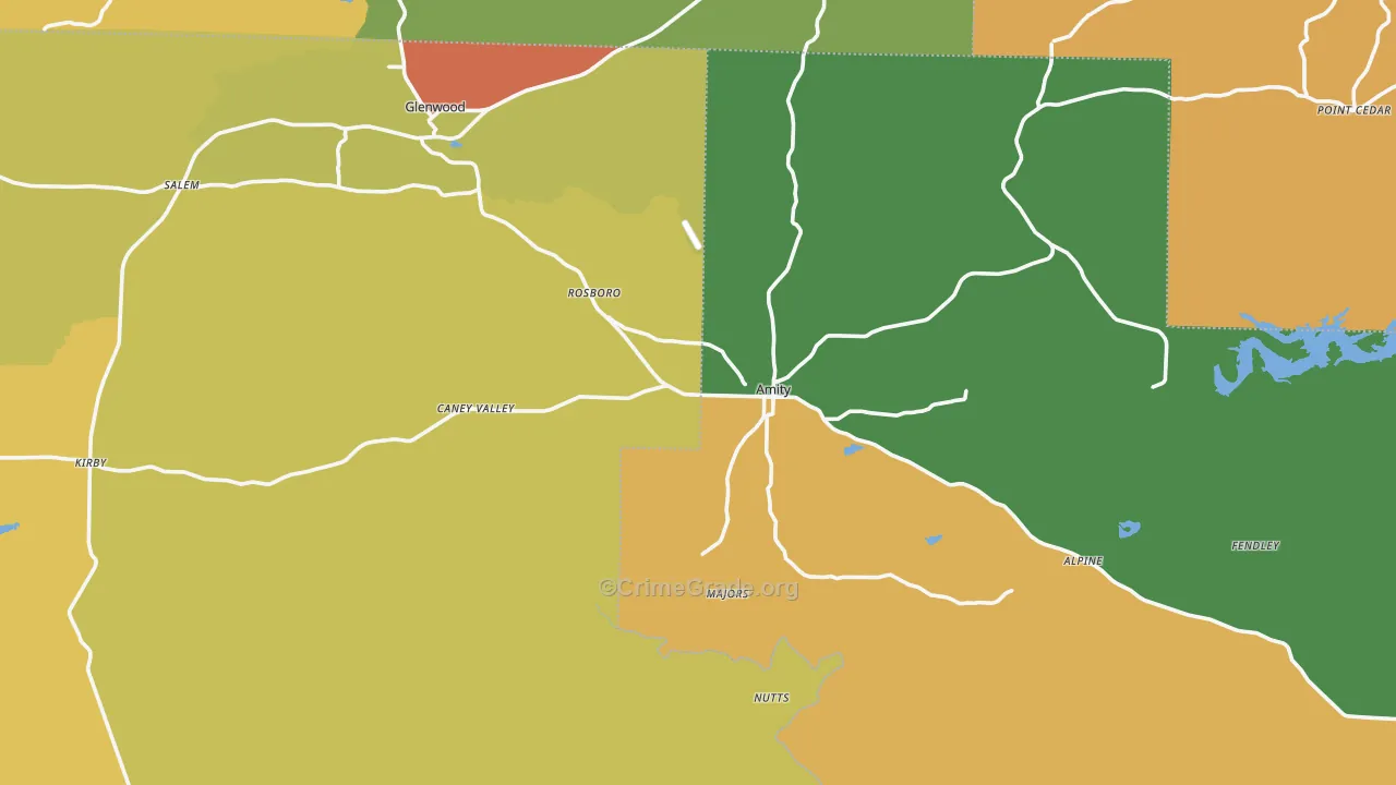 Amity, AR Map of Assault Rates