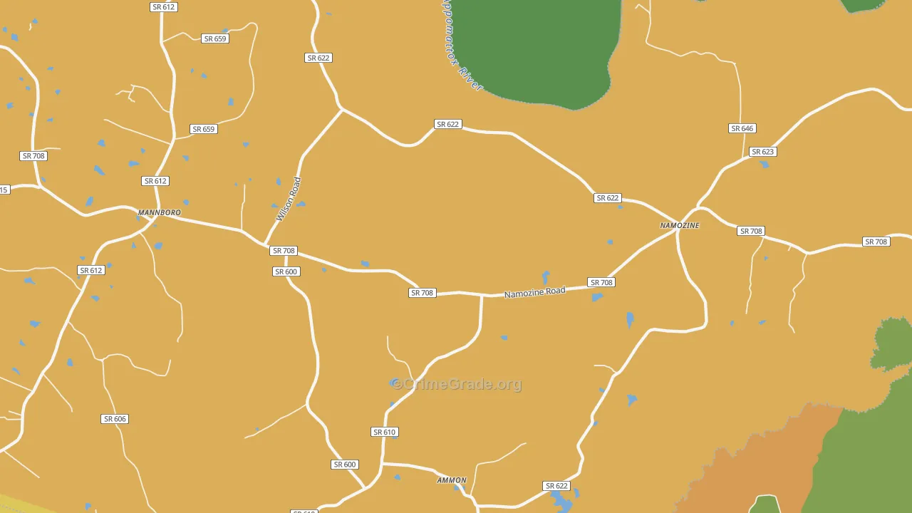 Ammon, VA Map of Assault Rates