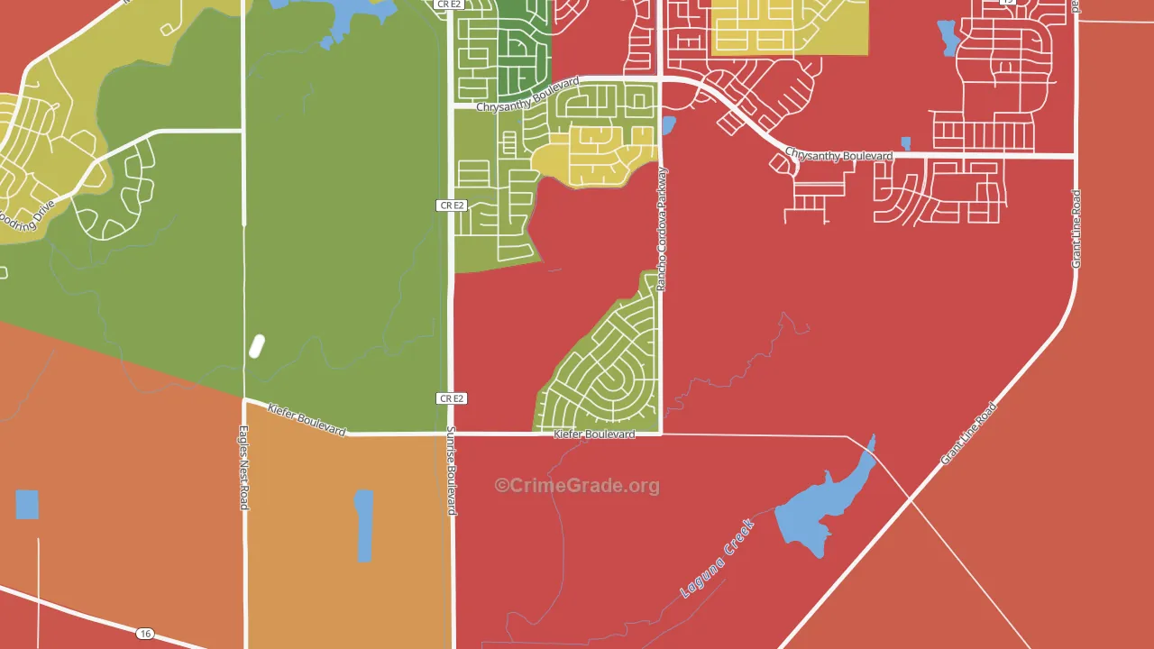 Anatolia Village, Rancho Cordova, CA Map of Assault Rates