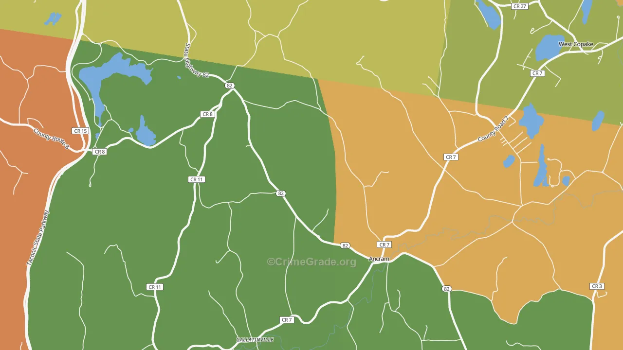 Ancram, NY Map of Assault Rates