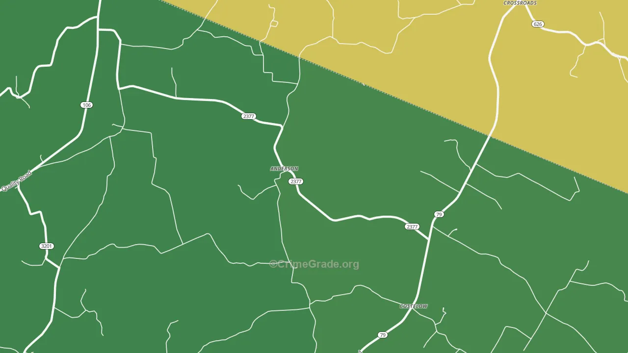 Anderson, KY Map of Assault Rates