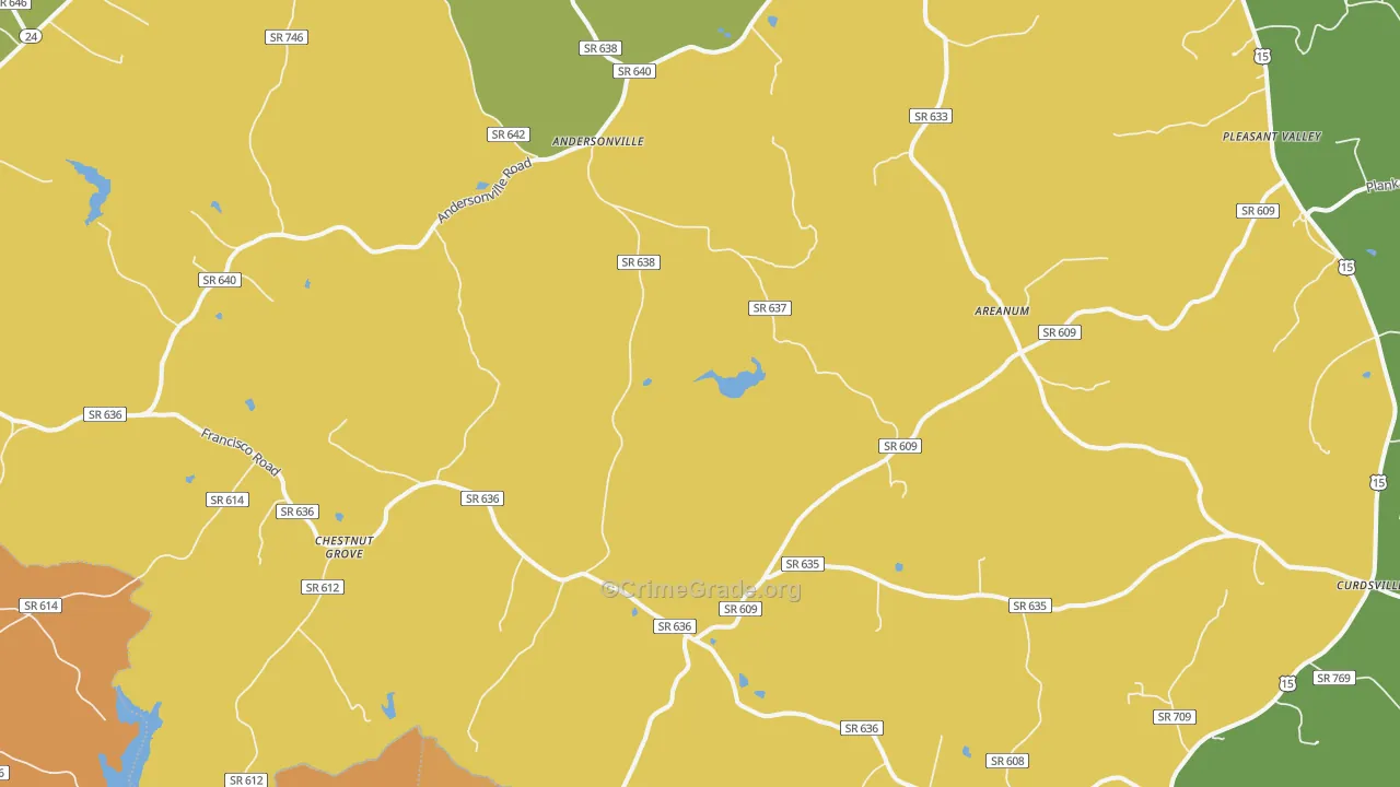 Andersonville, VA Map of Assault Rates