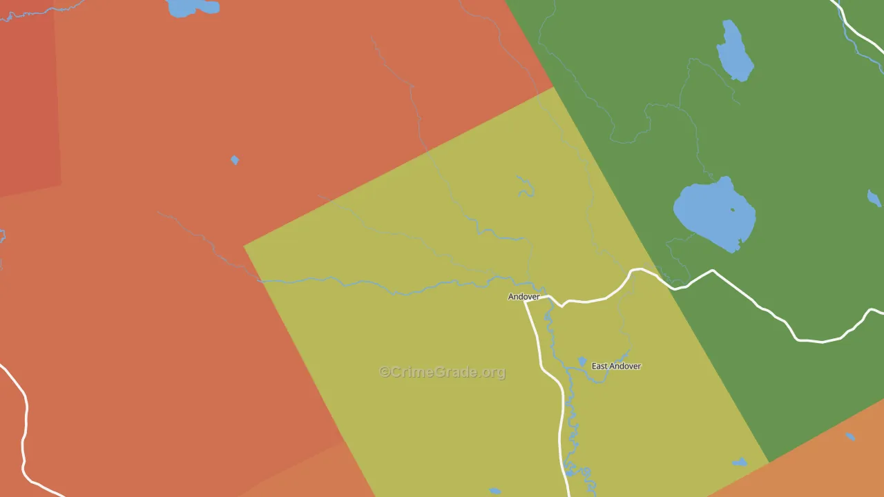 Andover, ME Map of Assault Rates