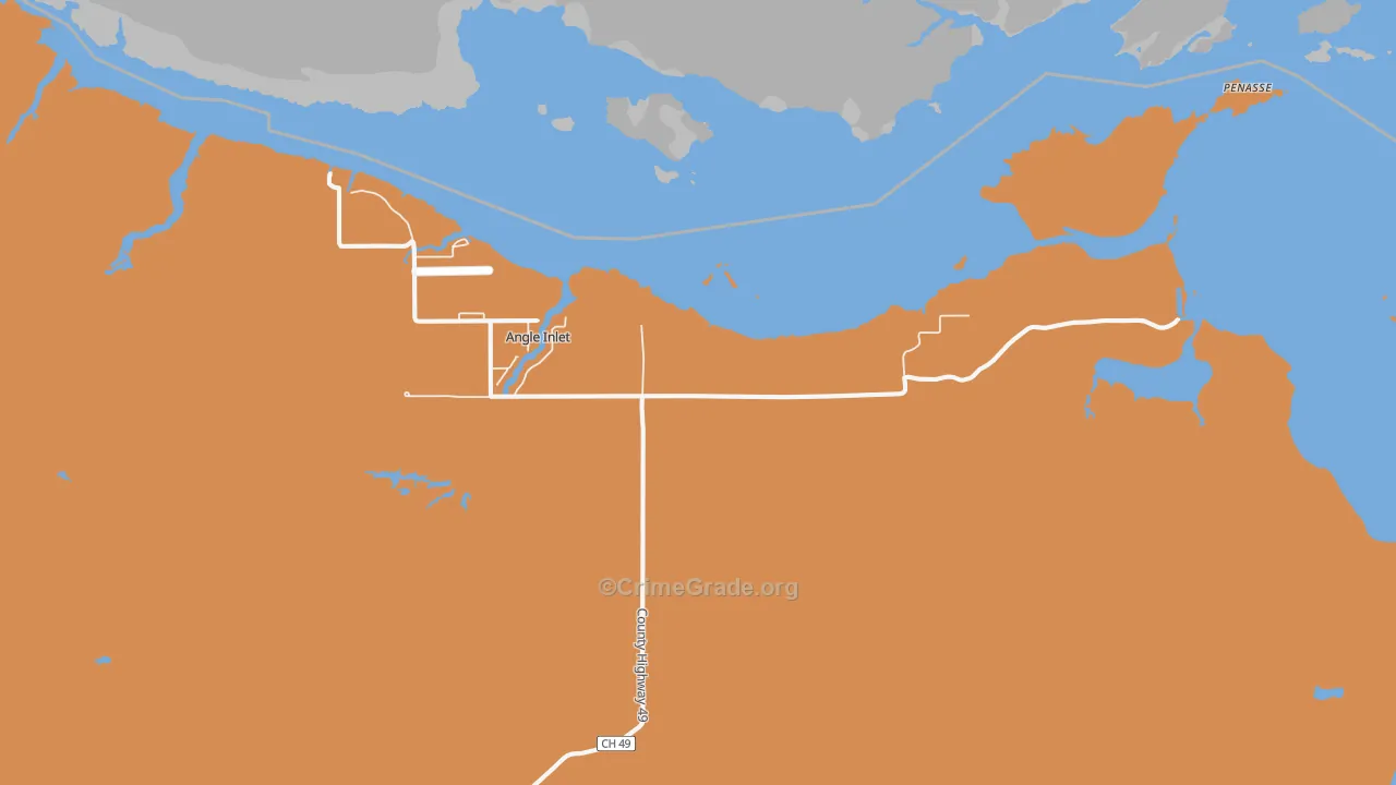 Angle Inlet, MN Map of Assault Rates