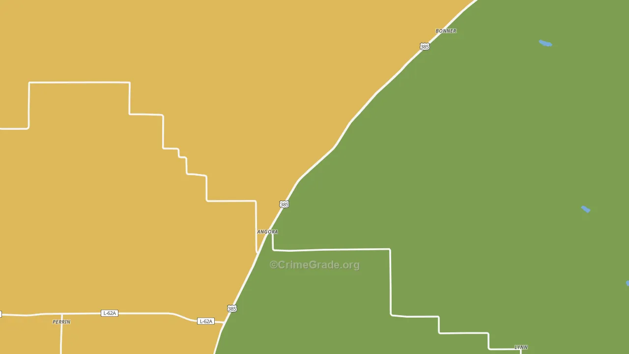 Angora, NE Map of Assault Rates
