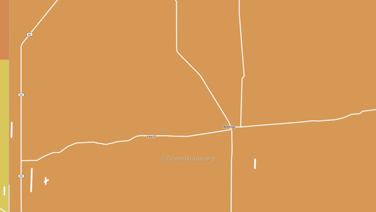 Animas, NM Map of Assault Rates
