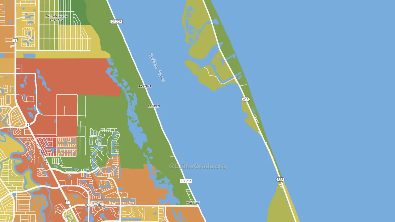 Ankona, FL Map of Assault Rates