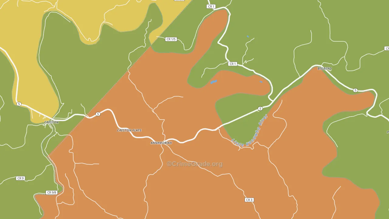 Annamoriah, WV Map of Assault Rates