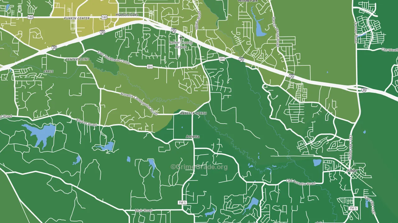 Annetta North, TX Map of Assault Rates