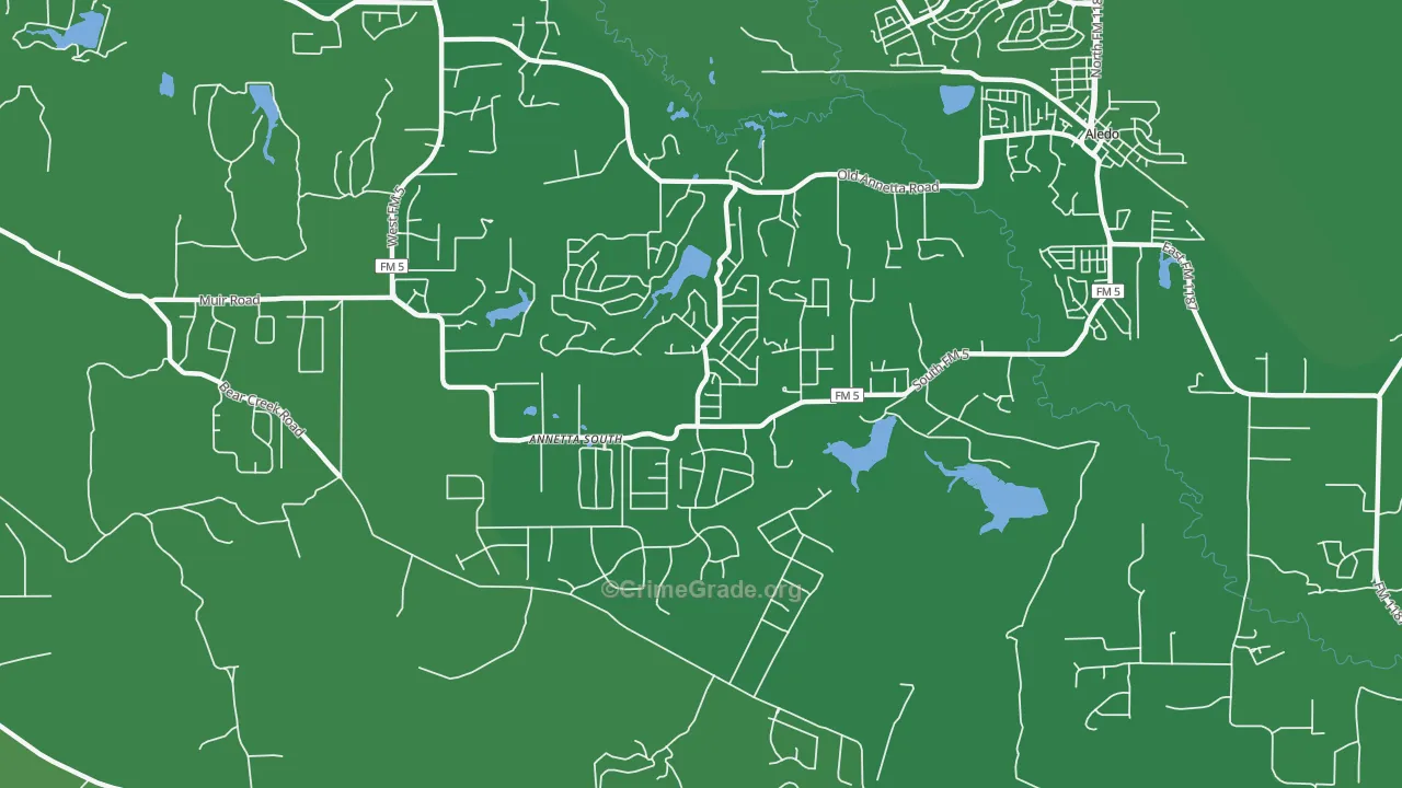 Annetta South, TX Map of Assault Rates