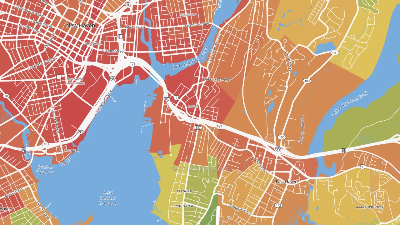 Annex, East Haven, CT Map of Assault Rates