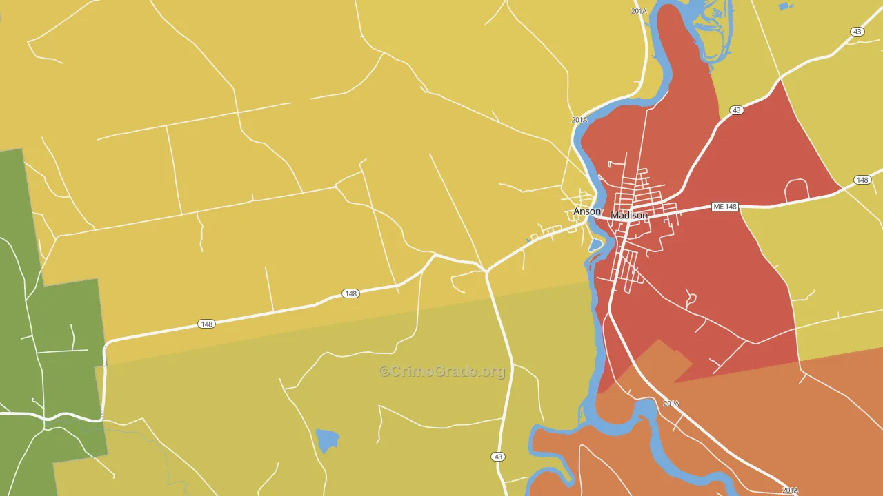 Anson, ME Map of Assault Rates