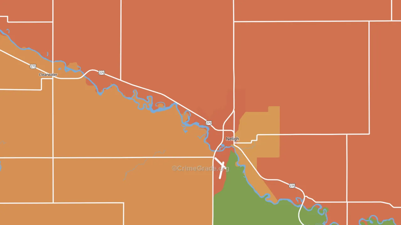 Antelope County, NE Map of Assault Rates