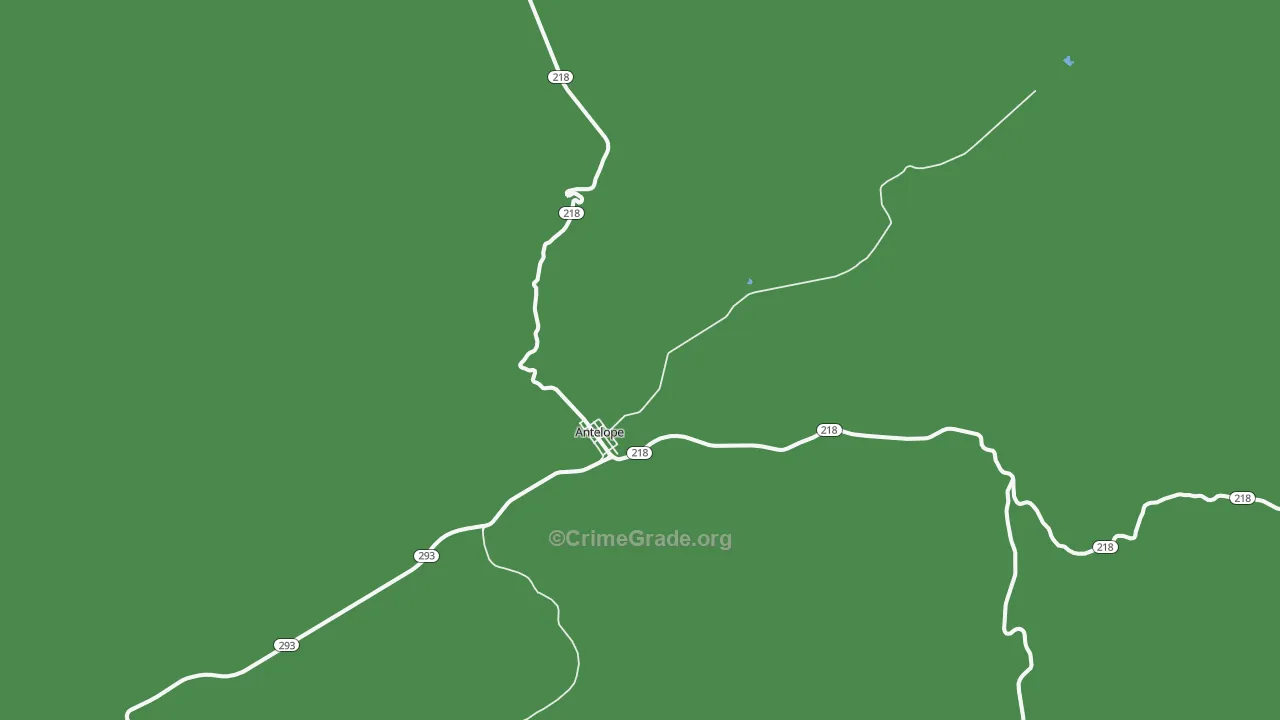 Antelope, OR Map of Assault Rates