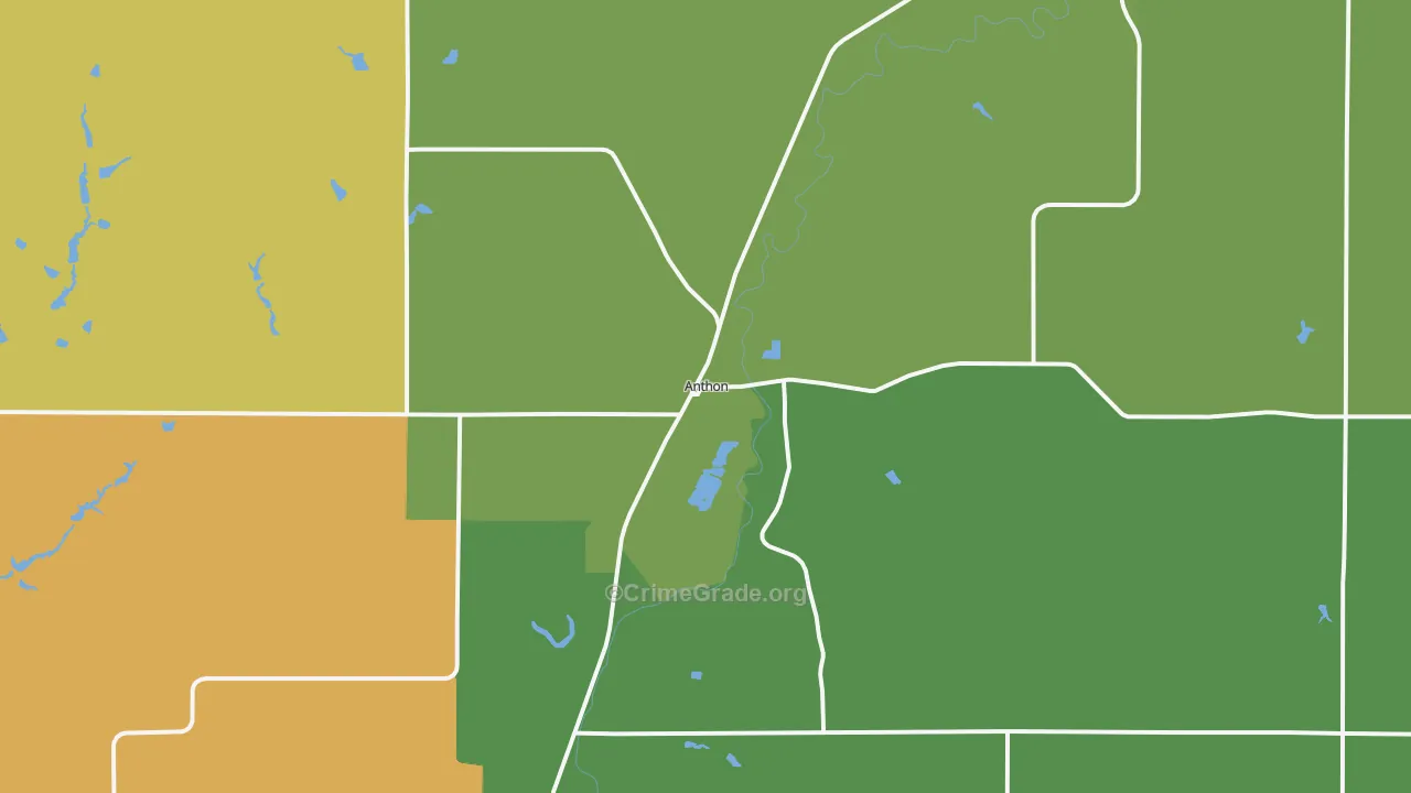 Anthon, IA Map of Assault Rates