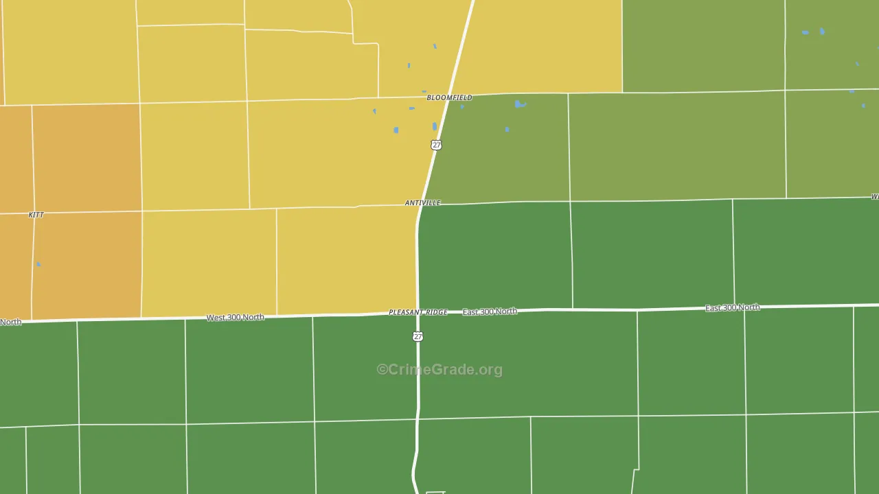 Antiville, IN Map of Assault Rates