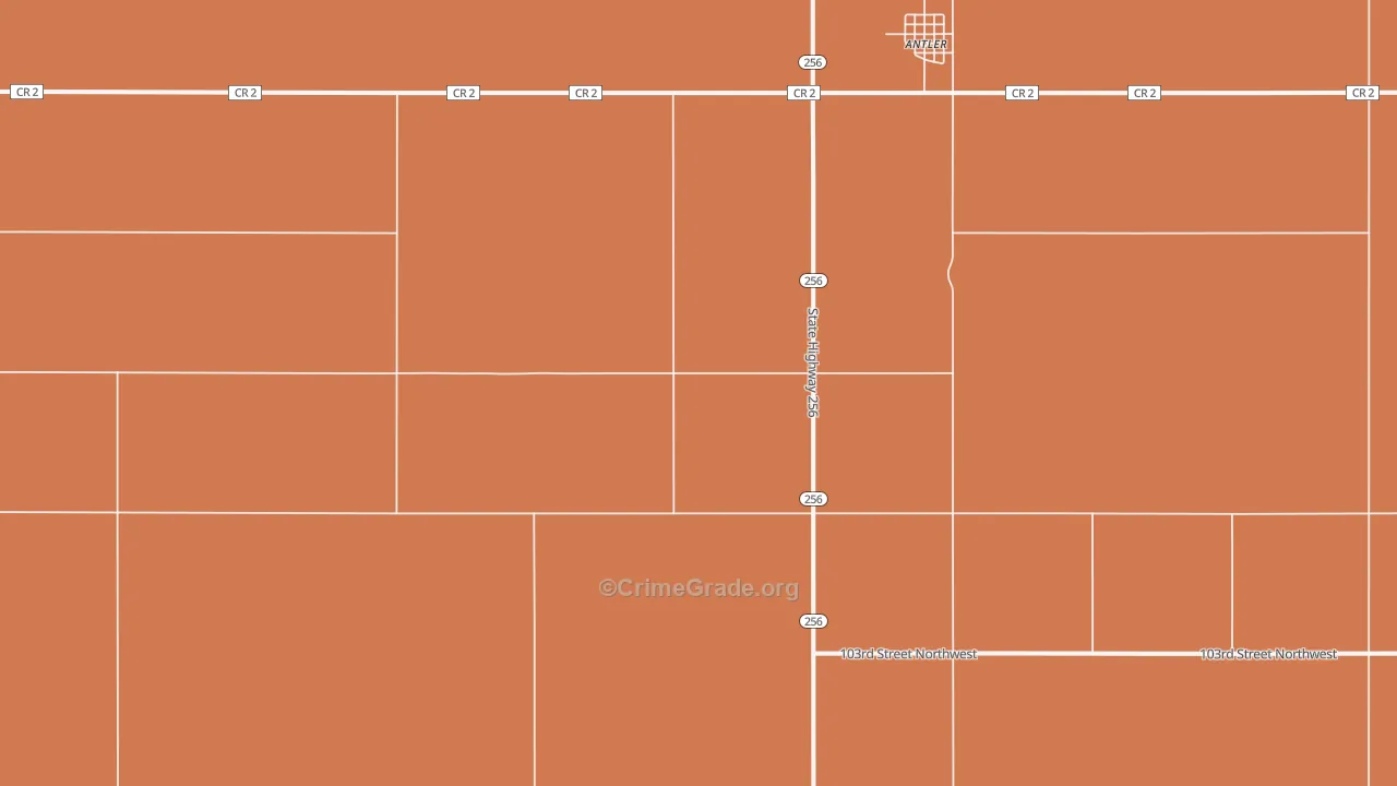 Antler, ND Map of Assault Rates