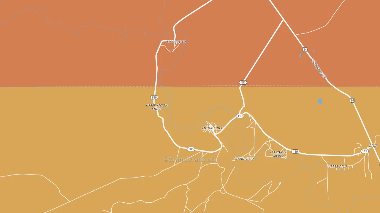 Anton Chico, NM Map of Assault Rates
