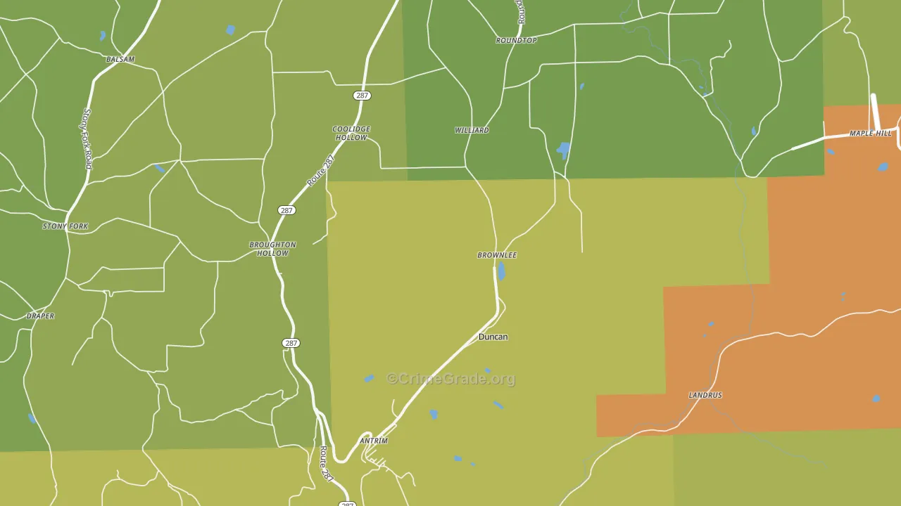 Antrim, PA Map of Assault Rates