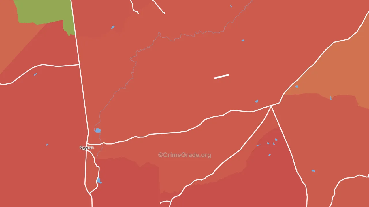 Apache County, AZ Map of Assault Rates