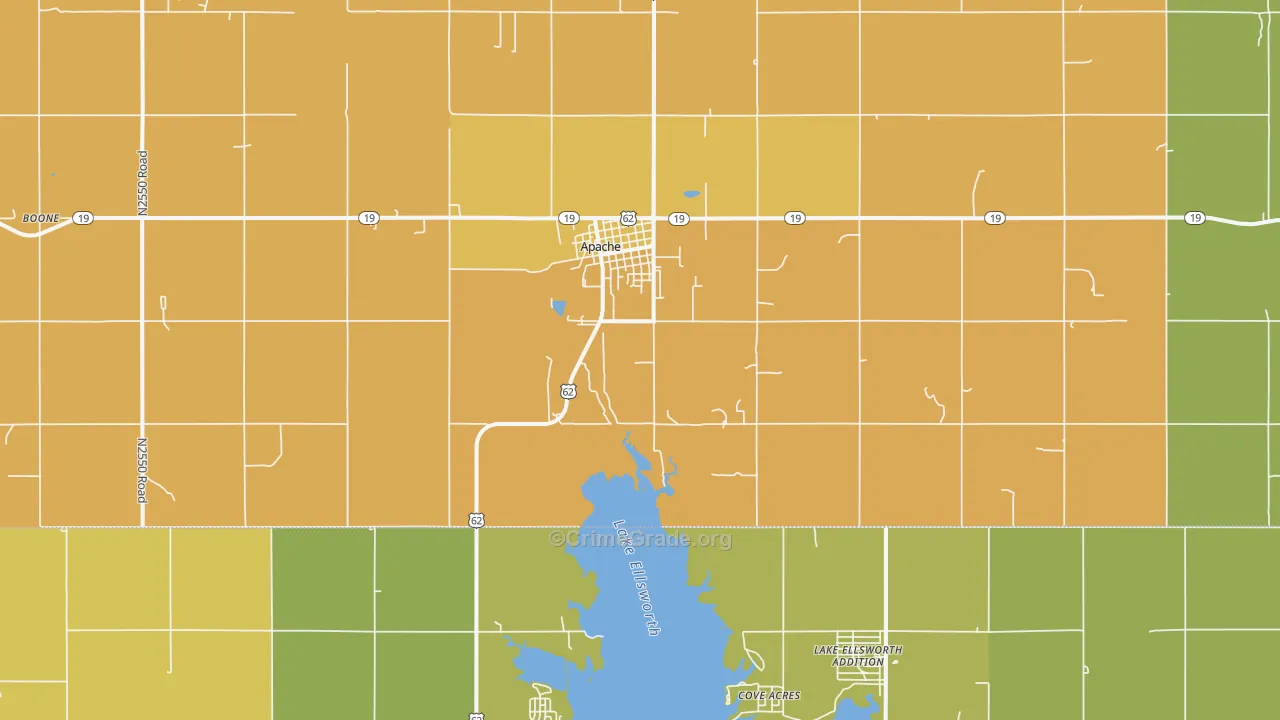 Apache, OK Map of Assault Rates