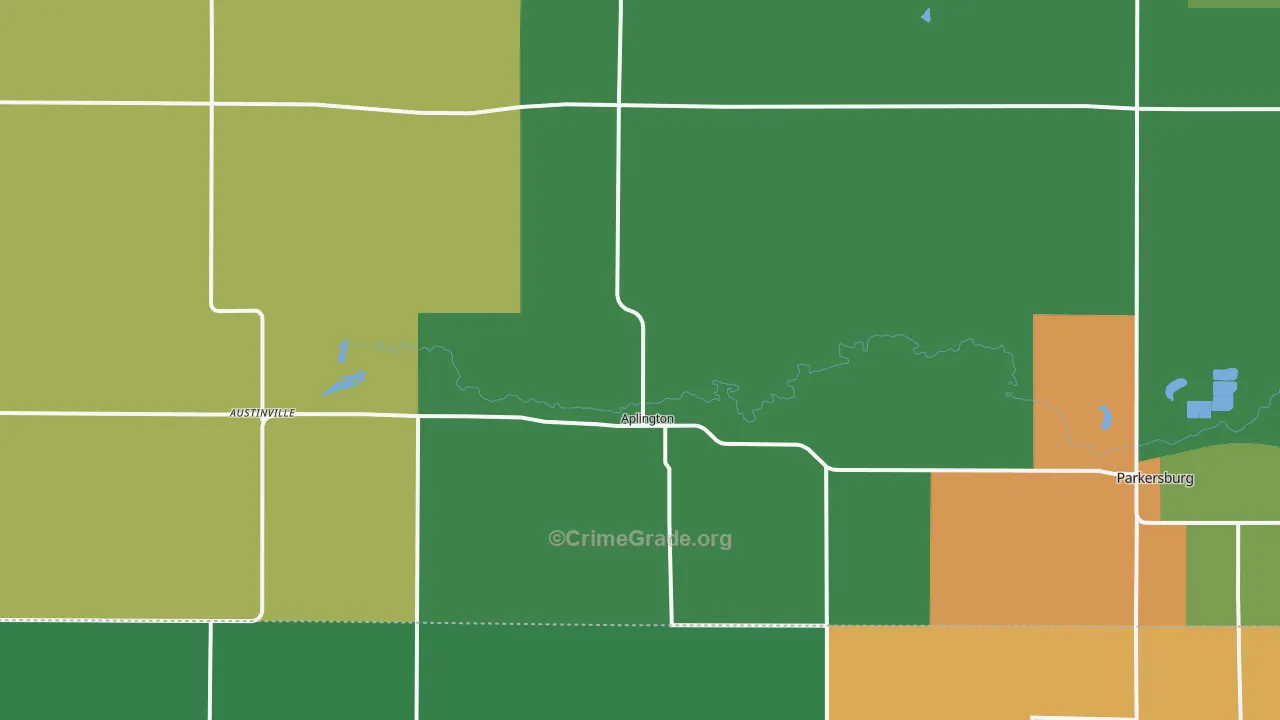 Aplington, IA Map of Assault Rates