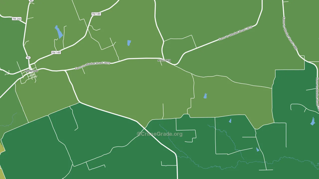Apolonia, TX Map of Assault Rates