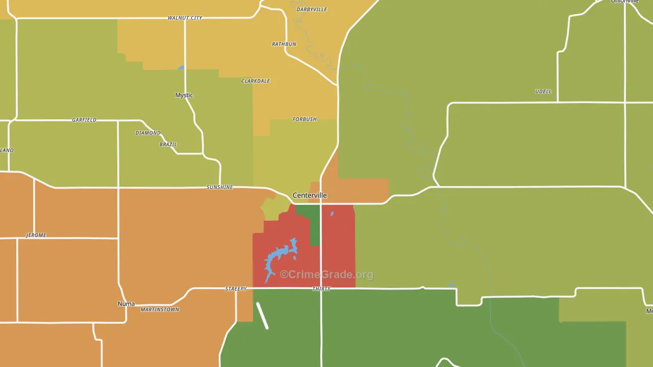 Appanoose County, IA Map of Assault Rates
