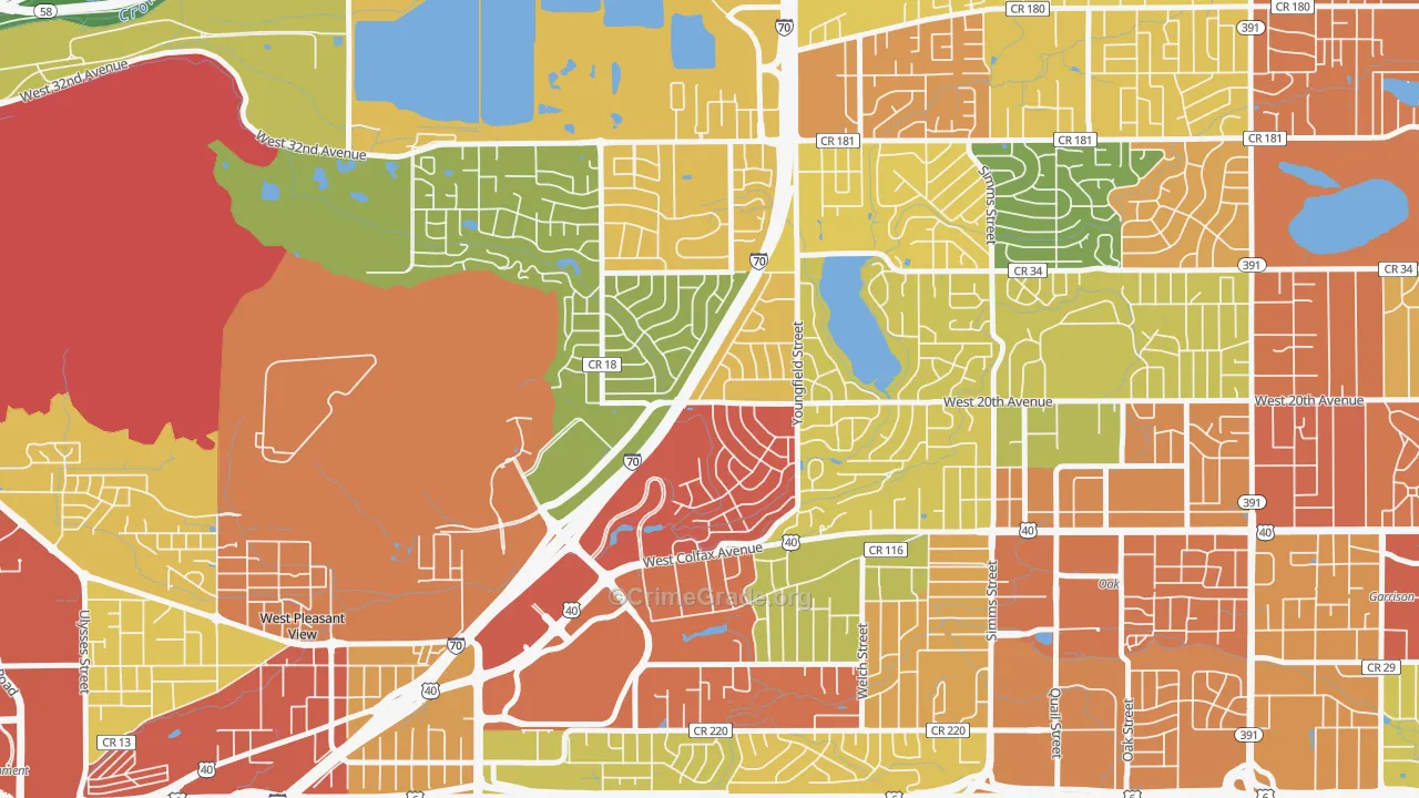 Applewood, CO Map of Assault Rates