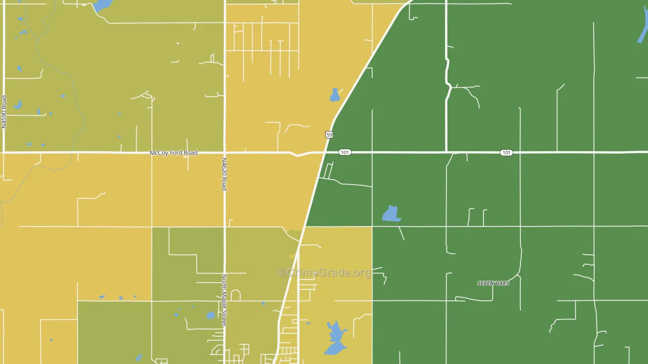 Aqua Park, OK Map of Assault Rates