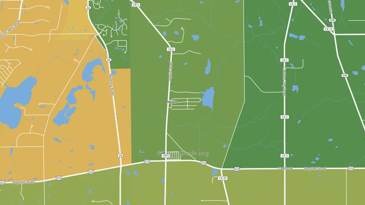 Aquilla, OH Map of Assault Rates