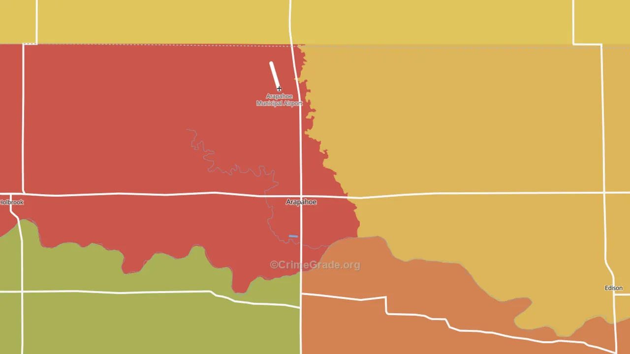 Arapahoe, NE Map of Assault Rates