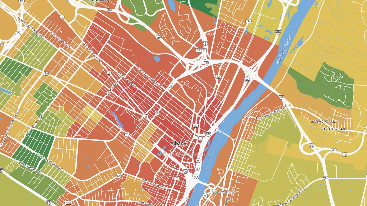 Arbor Hill, Albany, NY Map of Assault Rates