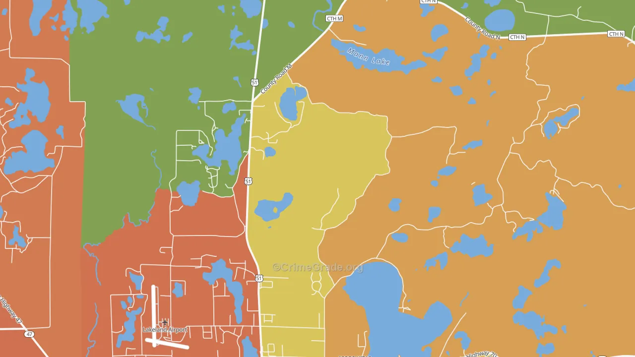 Arbor Vitae, WI Map of Assault Rates