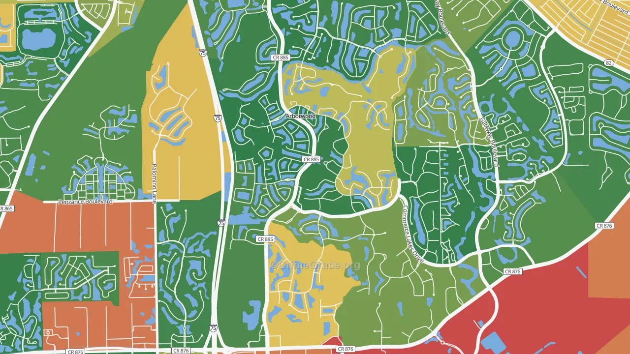 Arborwood, Fort Myers, FL Map of Assault Rates