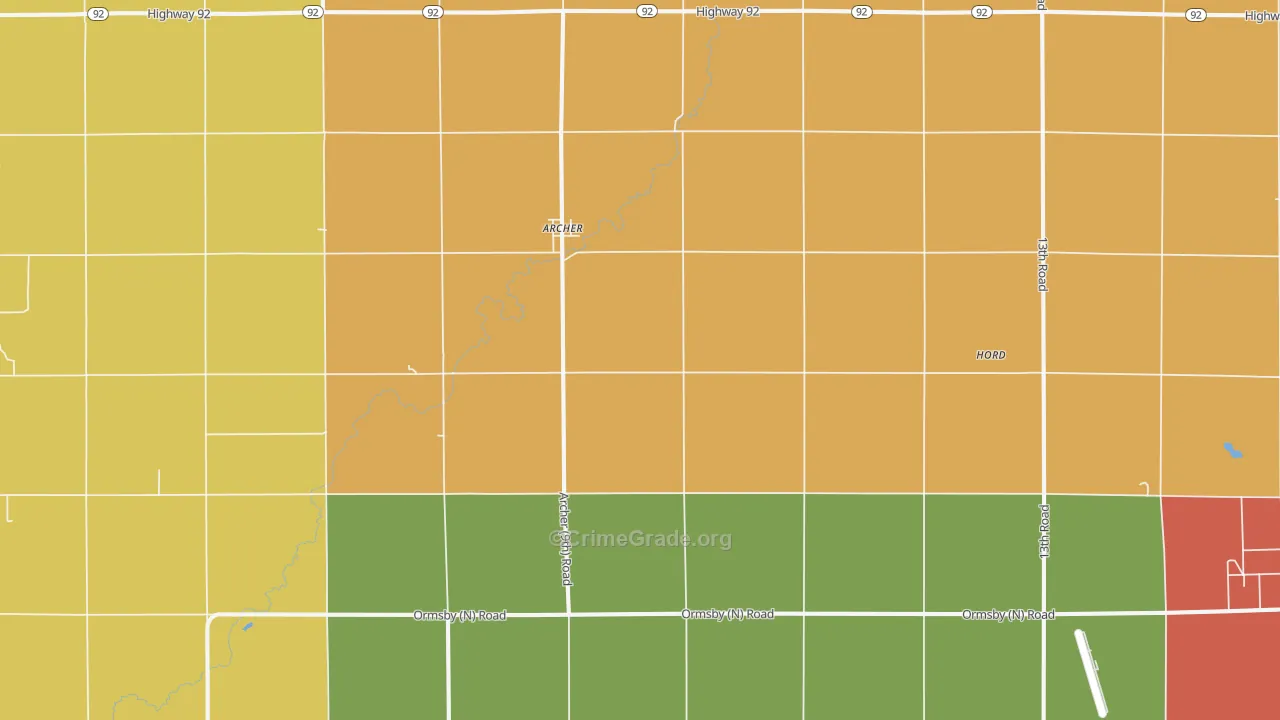 Archer, NE Map of Assault Rates
