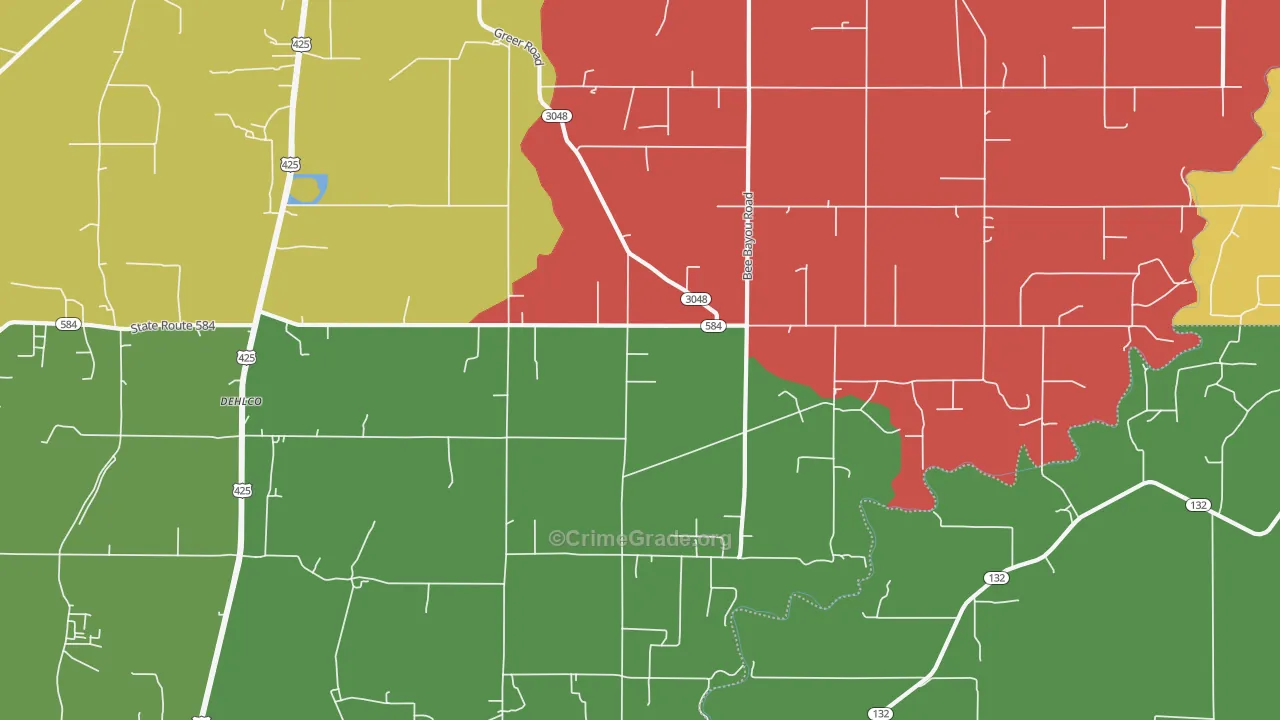 Archibald, LA Map of Assault Rates