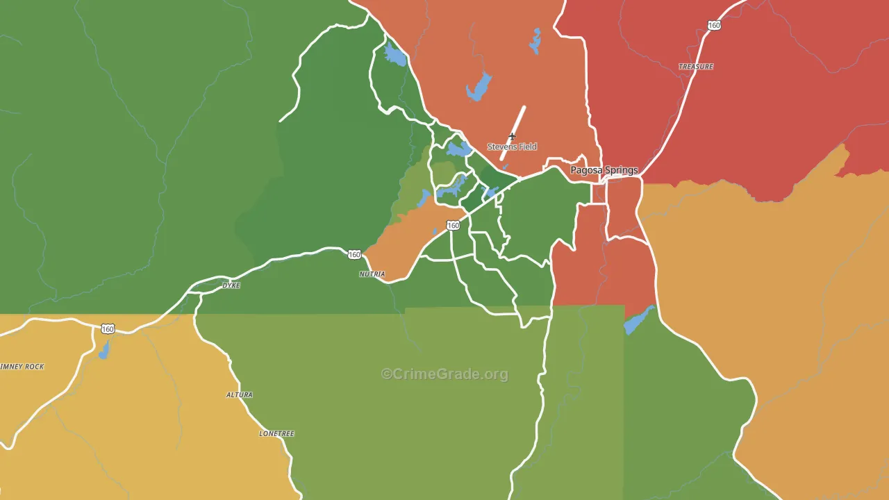 Archuleta County, CO Map of Assault Rates