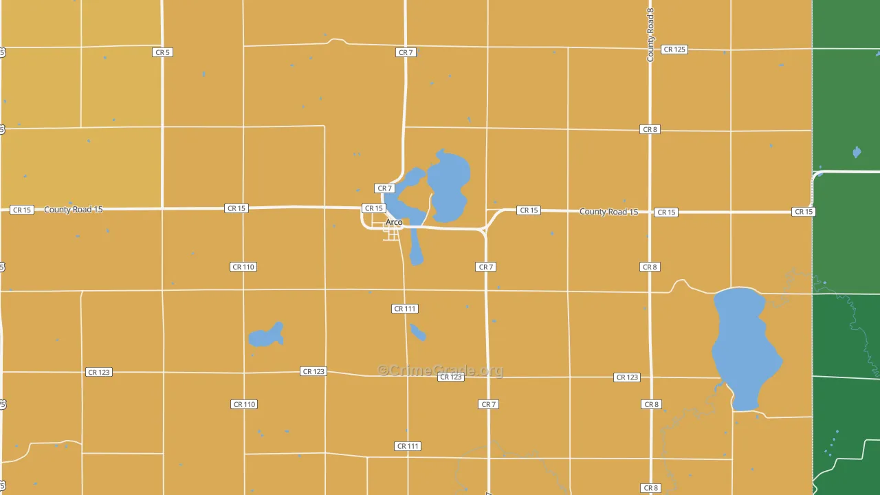 Arco, MN Map of Assault Rates