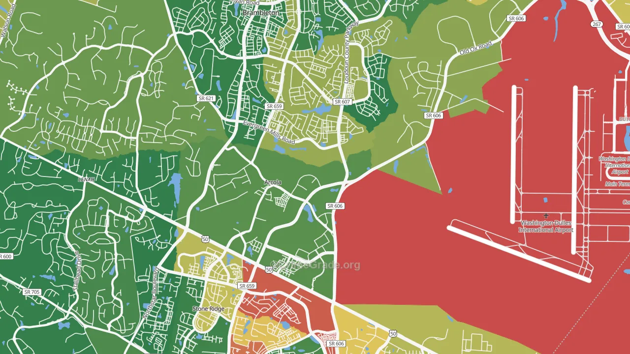 Arcola, VA Map of Assault Rates