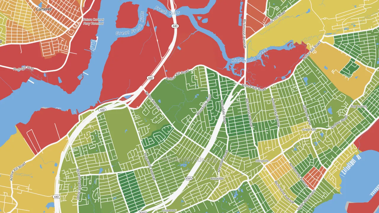 Arden Heights, Staten Island, NY Map of Assault Rates