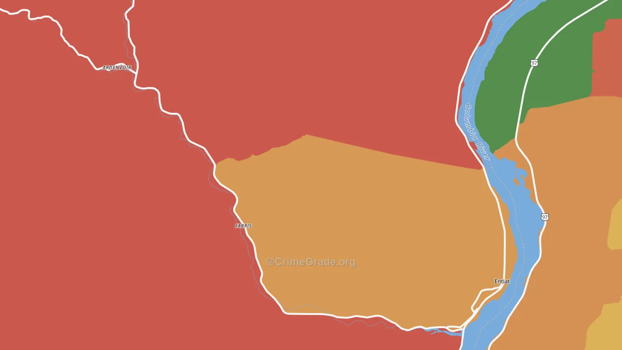 Ardenvoir, WA Map of Assault Rates