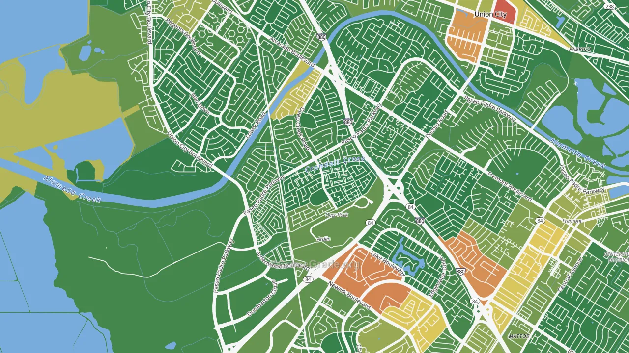 Ardenwood, Fremont, CA Map of Assault Rates