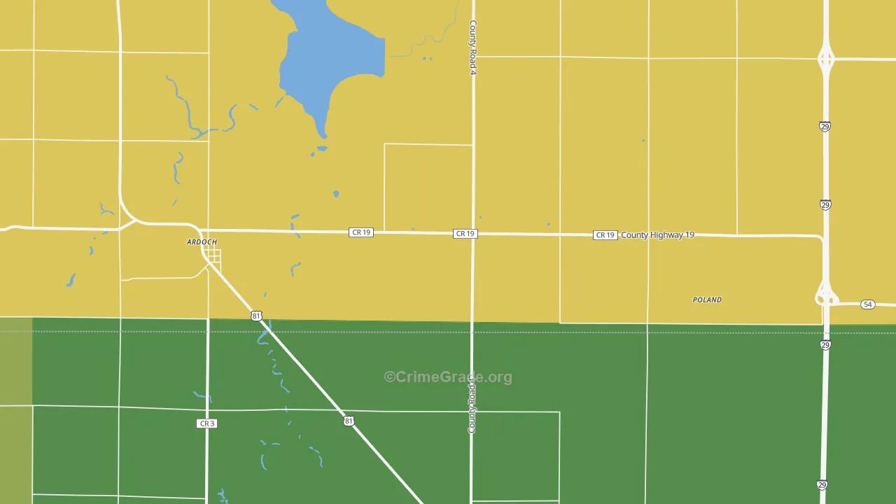 Ardoch, ND Map of Assault Rates
